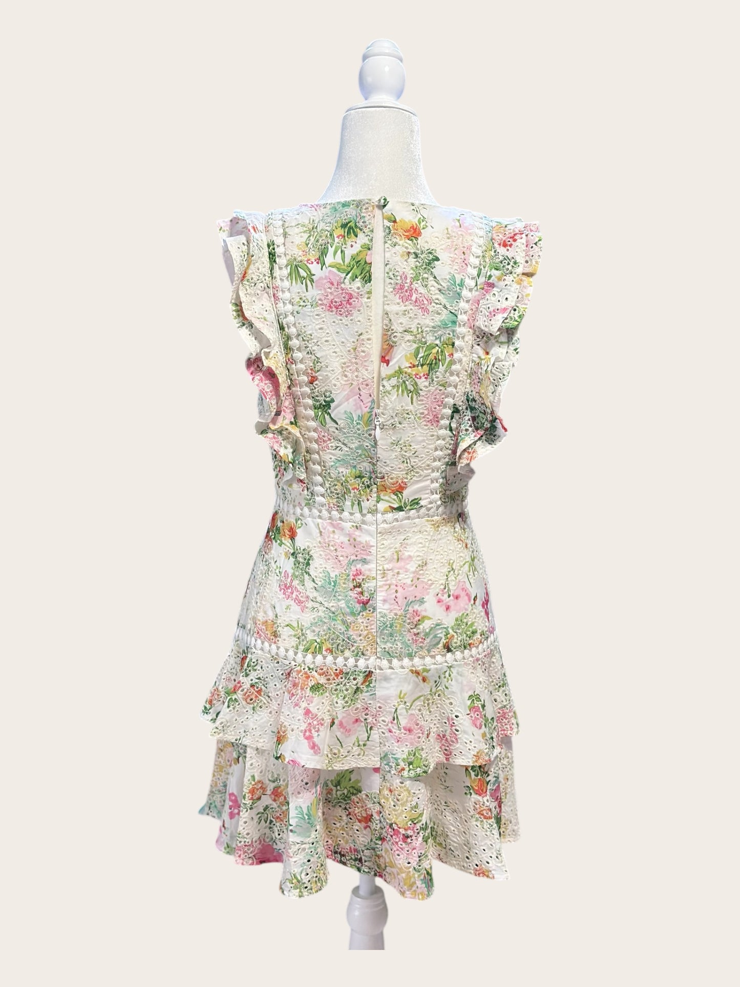 Lace Blossom Ruffle Dress