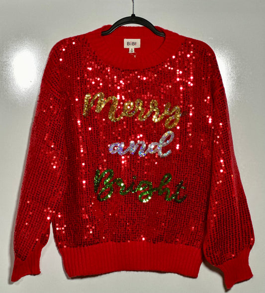 Radiant Red Joy Sweater