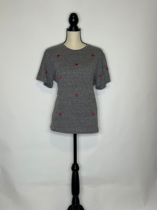 Embroidered Heart Tee- Curvy