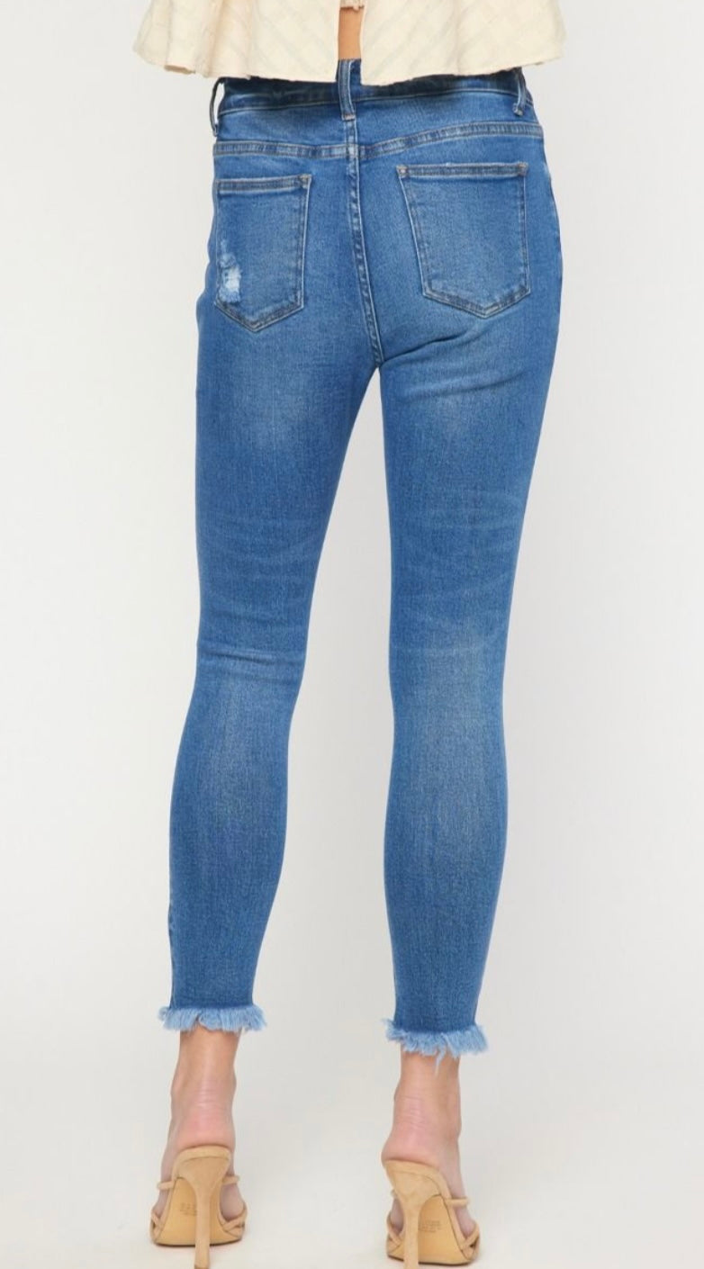 Rebel Blues Distressed Skinny Jeans