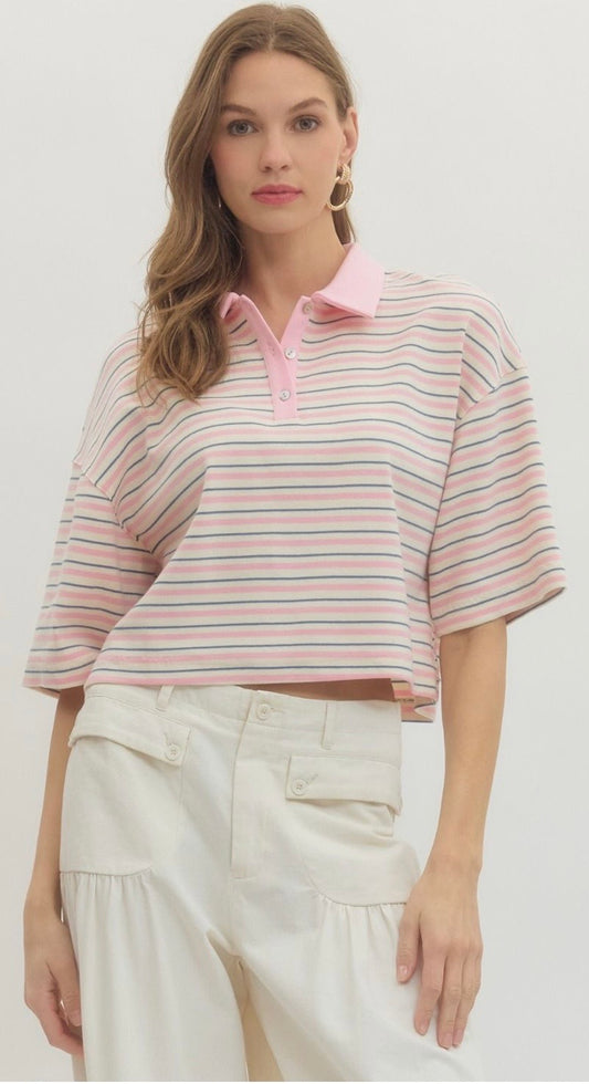 Sweet Tea & Stripes top