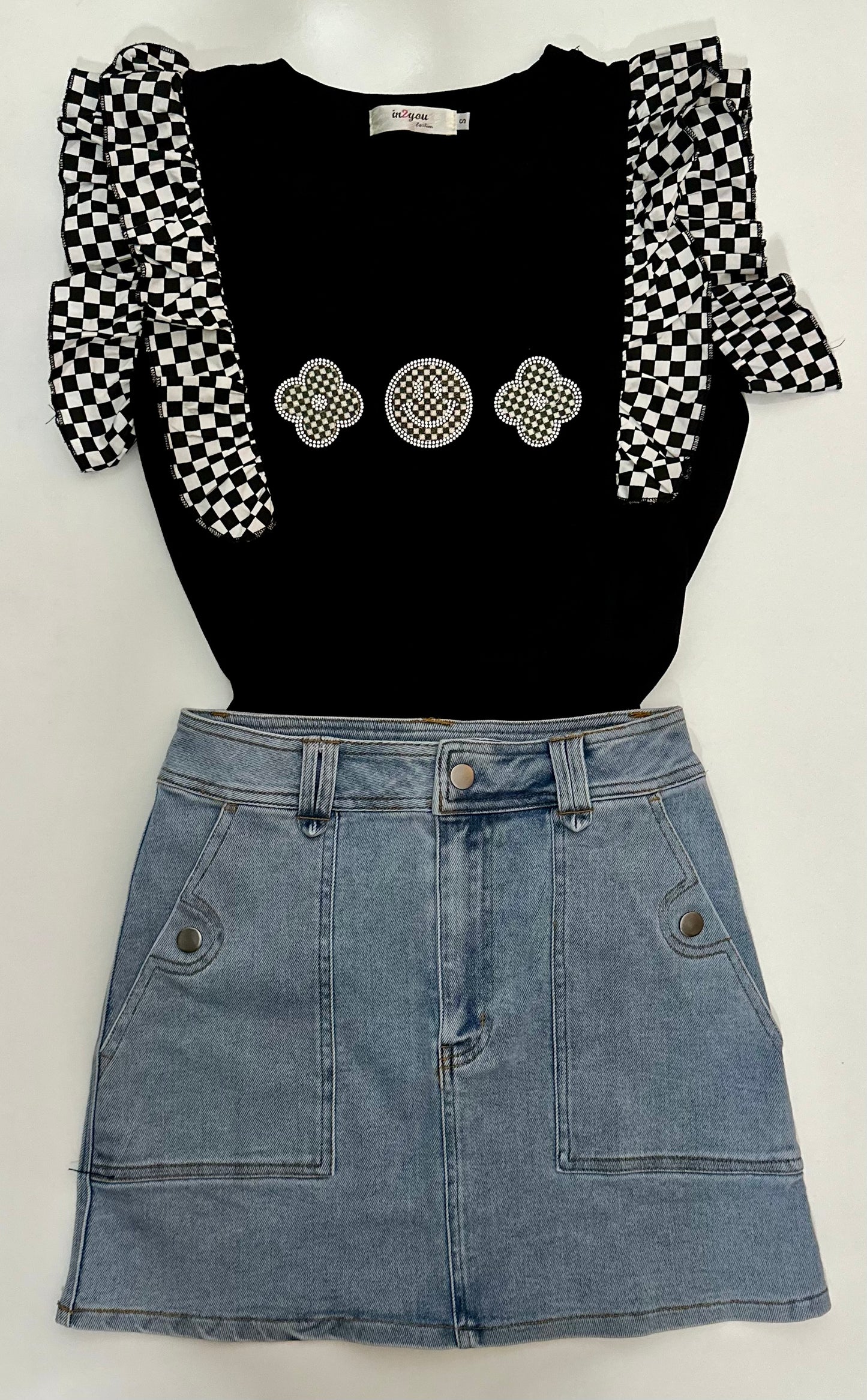 The Glitz Grid Blouse