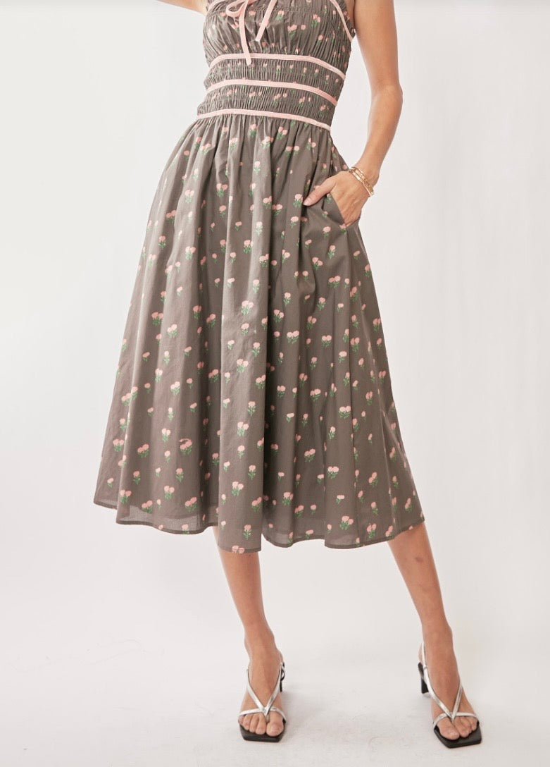 Mocha Bloom Darling Dress