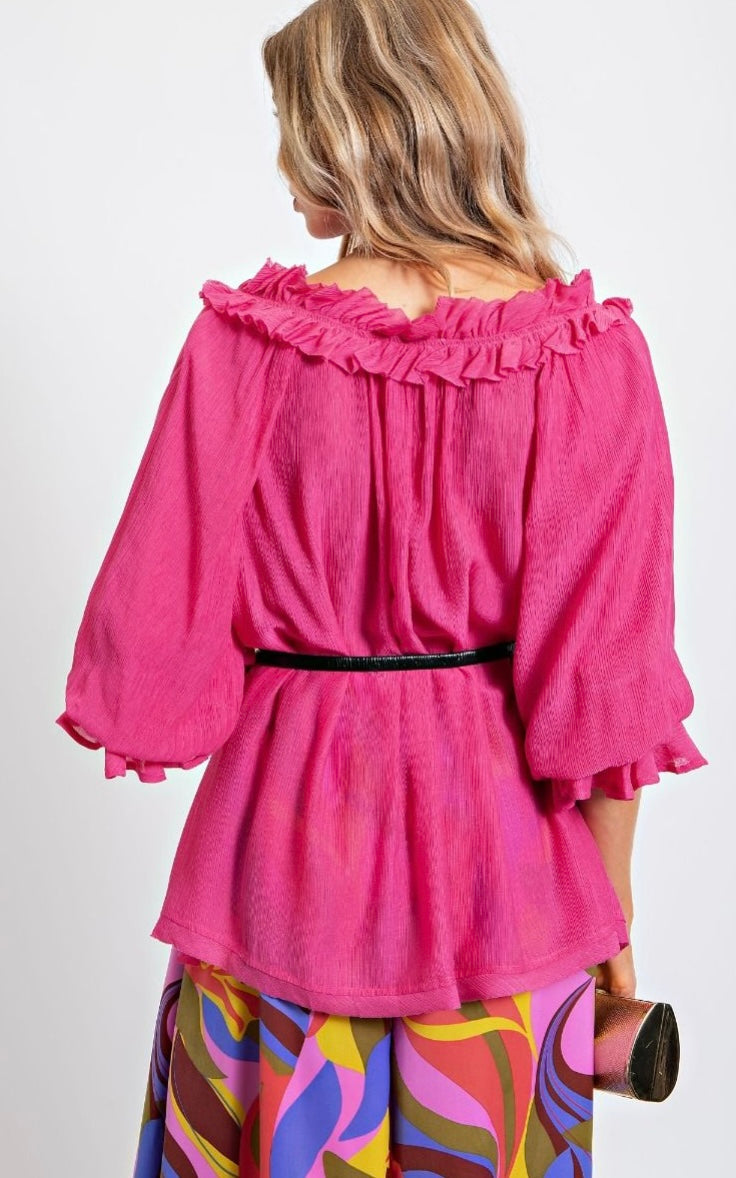 The Blushwave Blouse