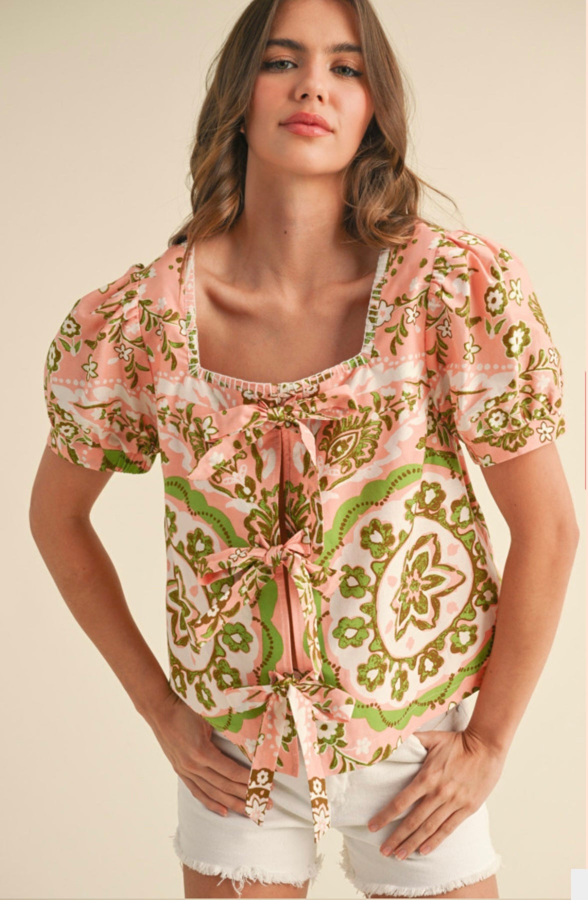 Sherbet Swirl Tie Top