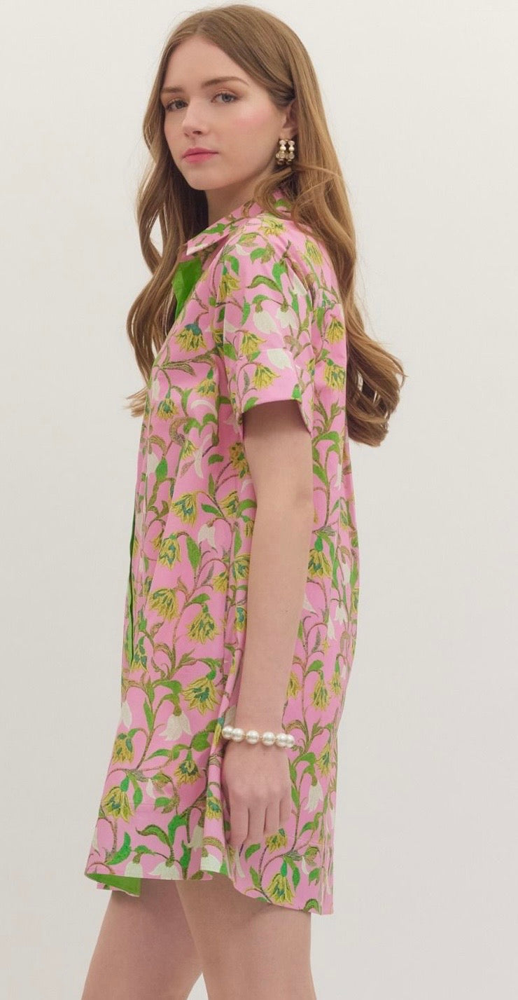 Petals and Prosecco Mini Dress