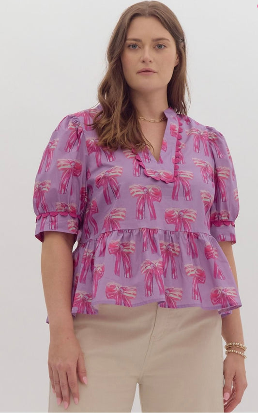 Lavender Lush Blouse- Curvy