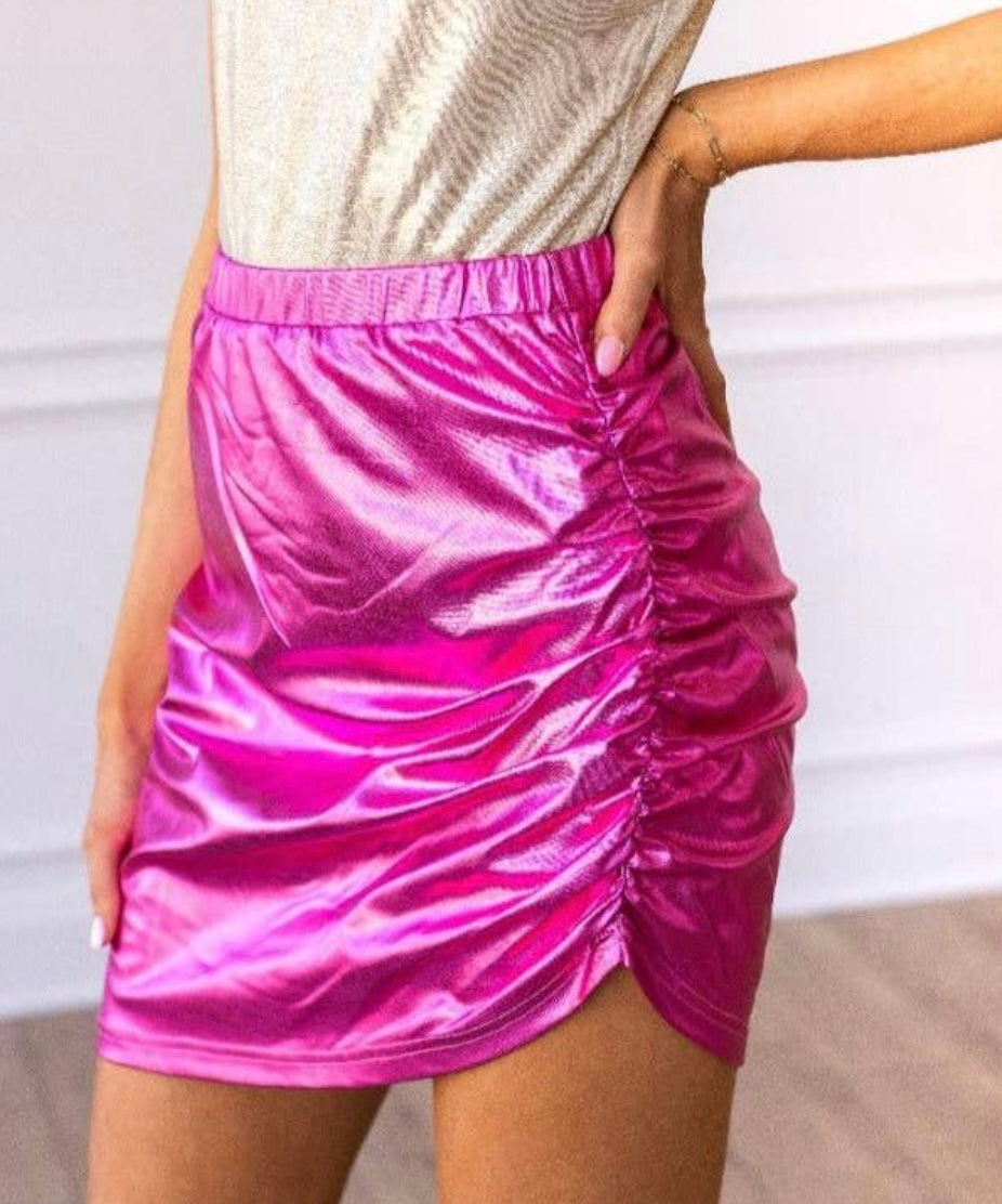 Pink Champagne Mini Skirt