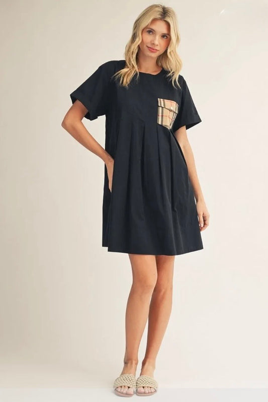 Pocket Full of Charm Dress Black Mini