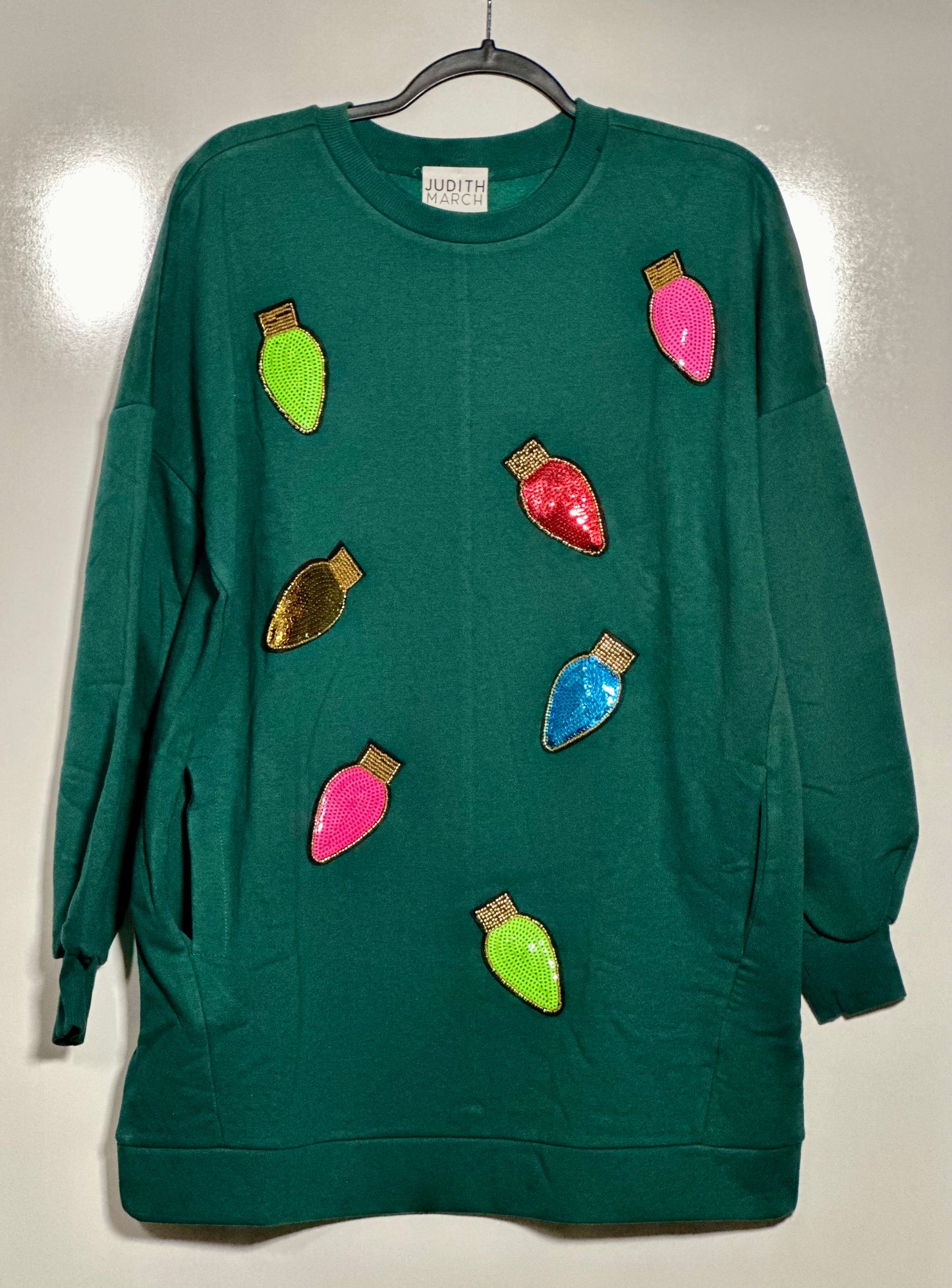 Evergreen Glow Sweater Dress