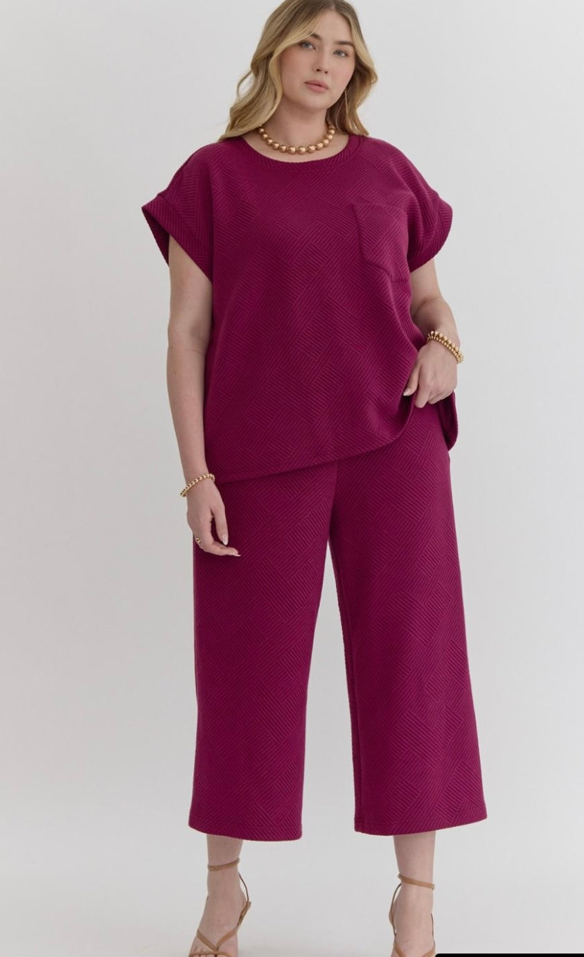 Plum Perfect Lounge Set- Curvy