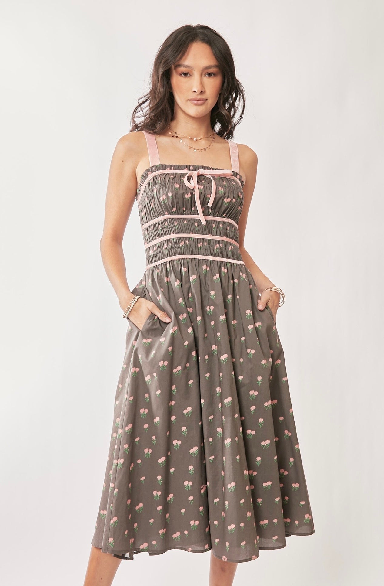 Mocha Bloom Darling Dress