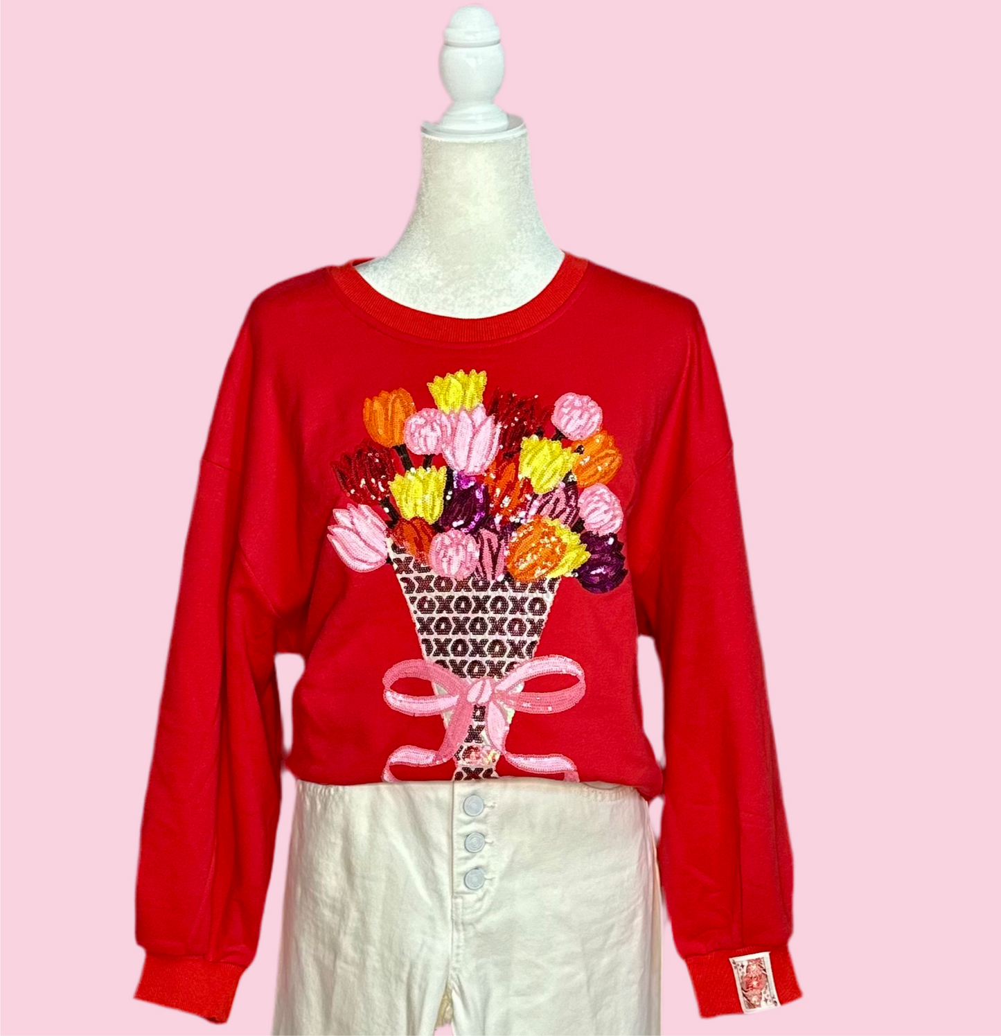 Rosé Bouquet Sweater