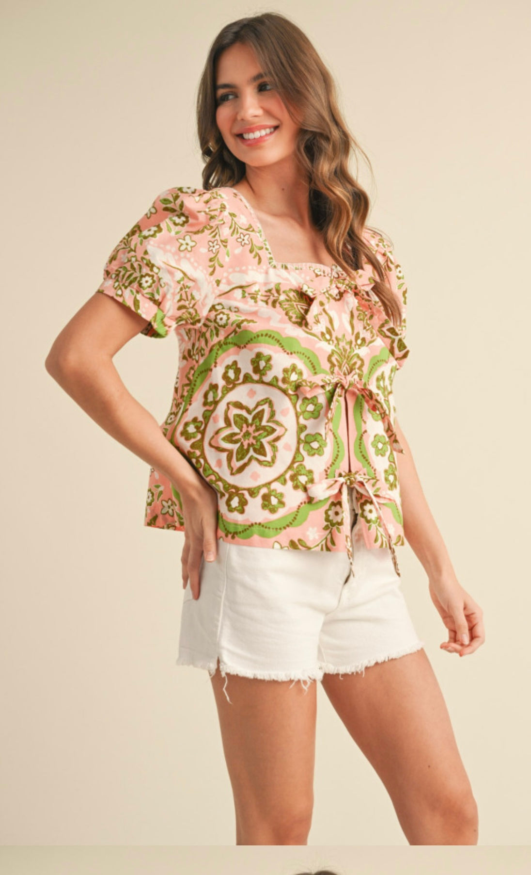 Sherbet Swirl Tie Top