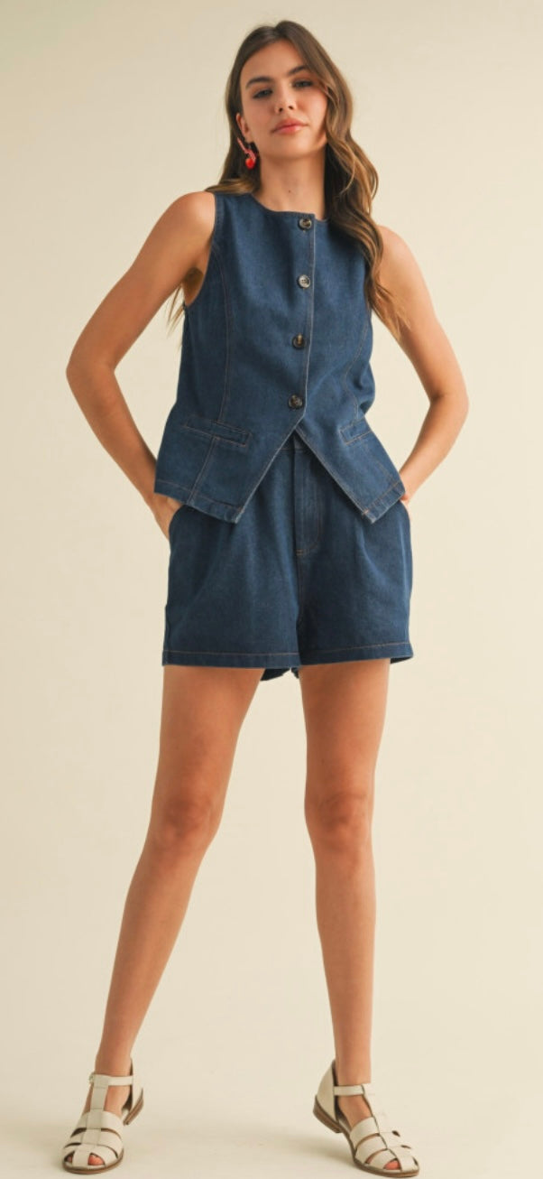 Denim Dazzle Duo Set