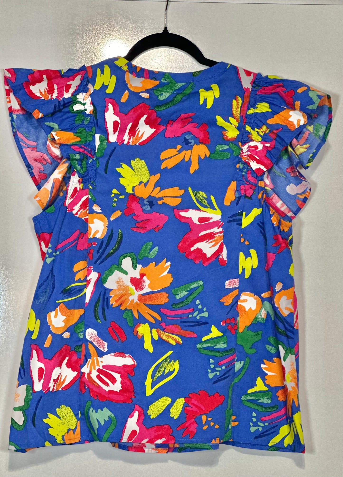 Fiesta Floral Button Front Blouse