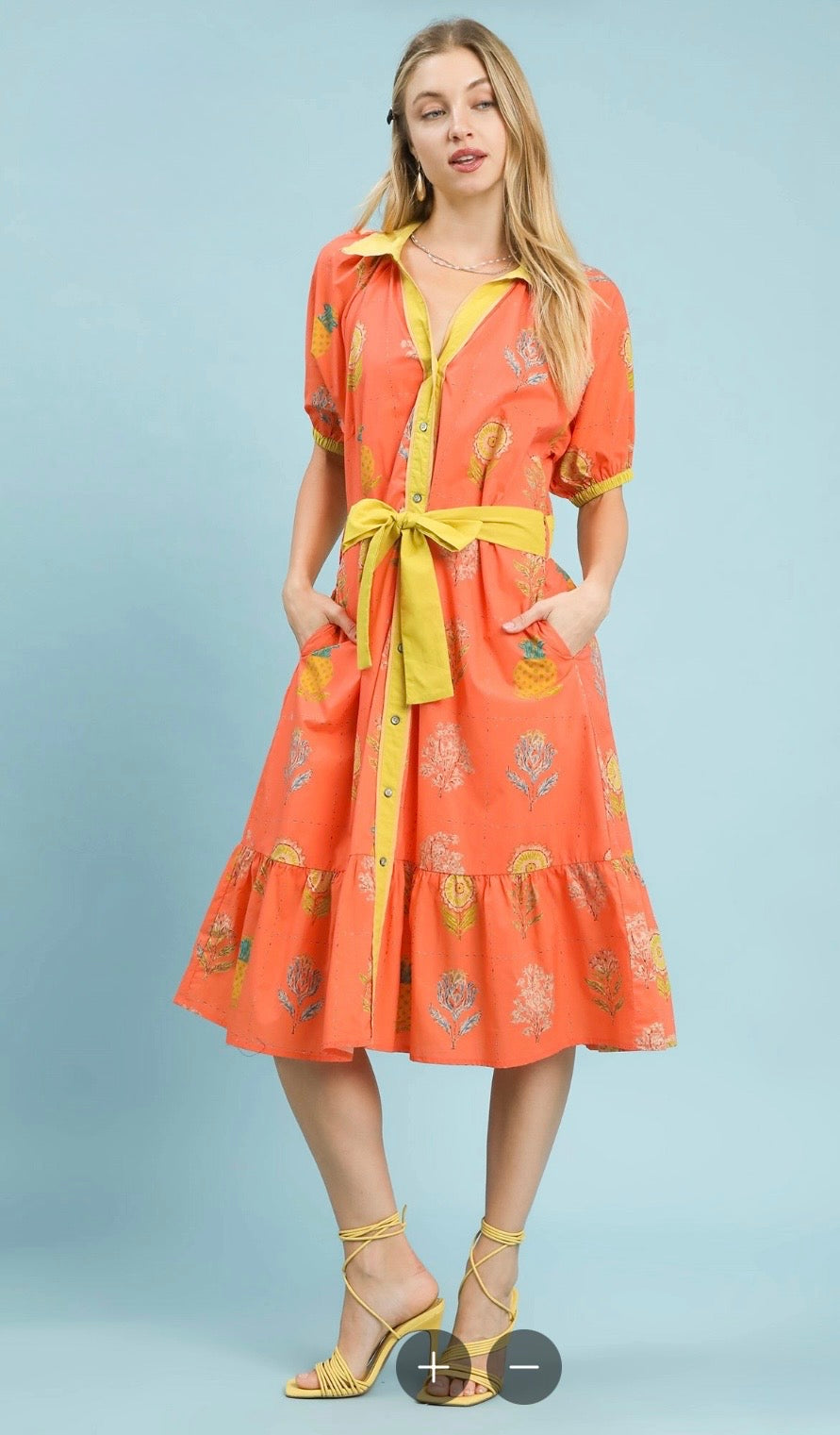  

Sunshine Citrus Midi Dress