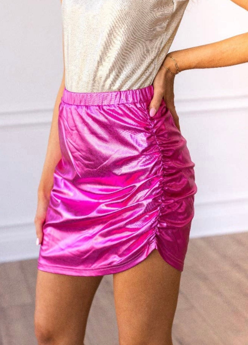 Pink Champagne Mini Skirt