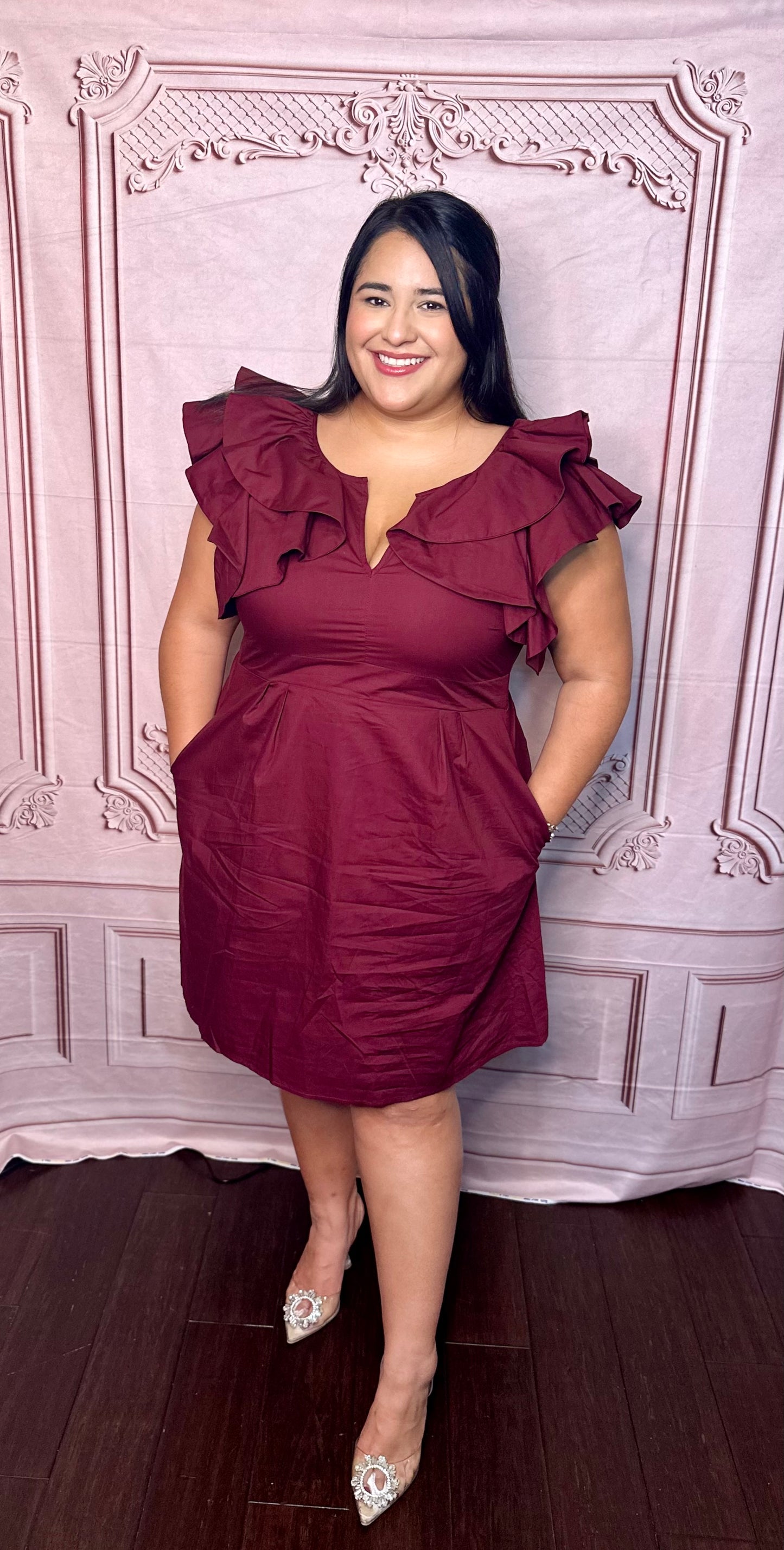 Merlot Mirage Short Dress