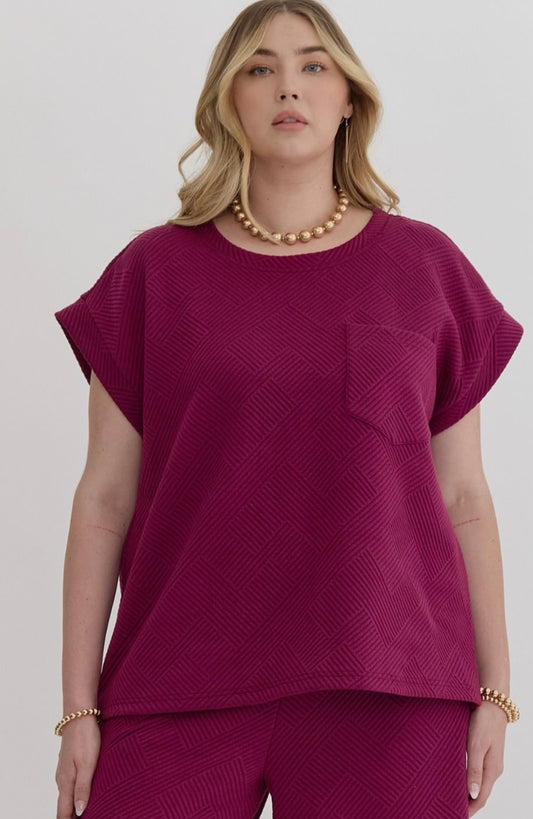 Plum Perfect Lounge Set- Curvy