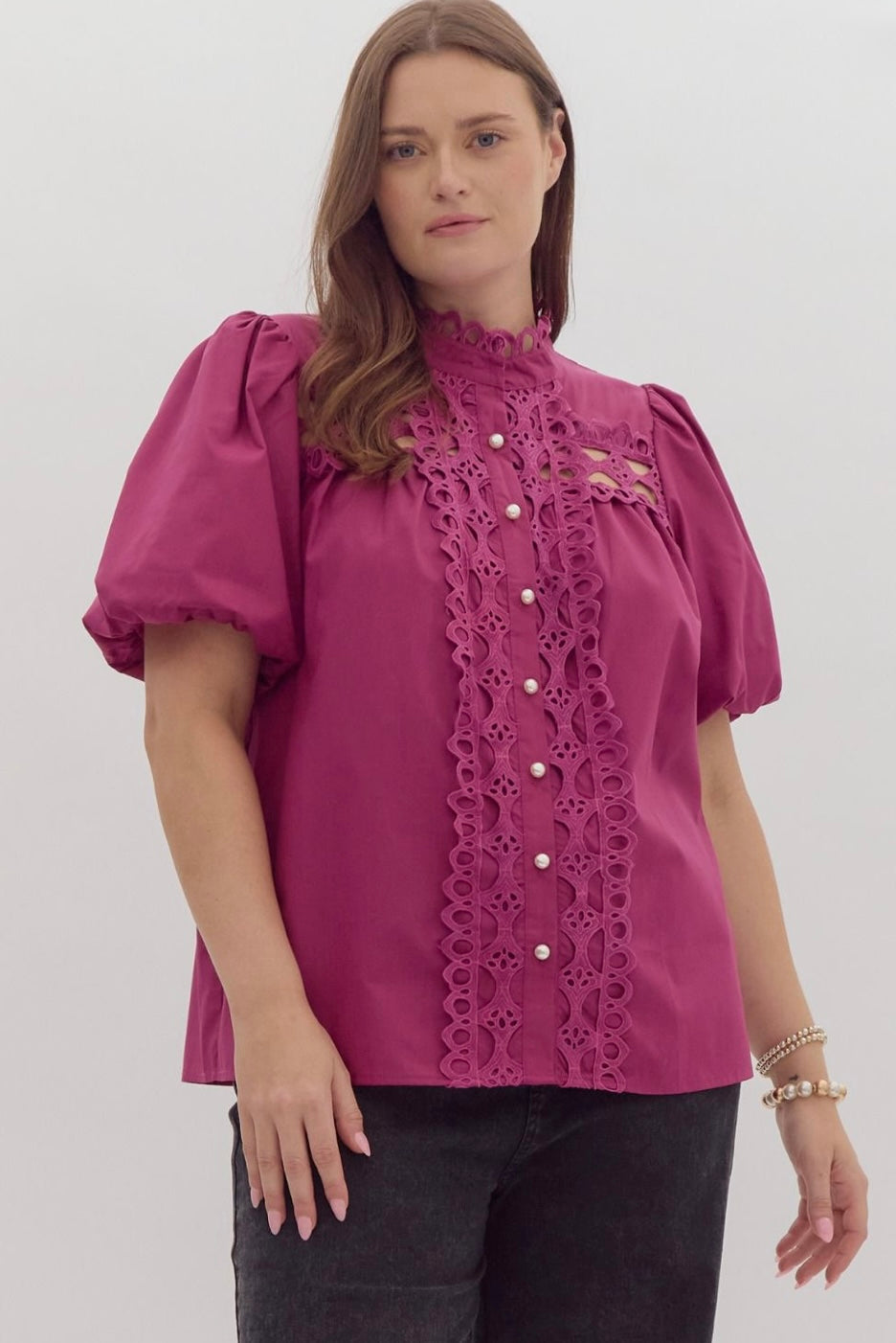 Lace & Luster Blouse Curvy