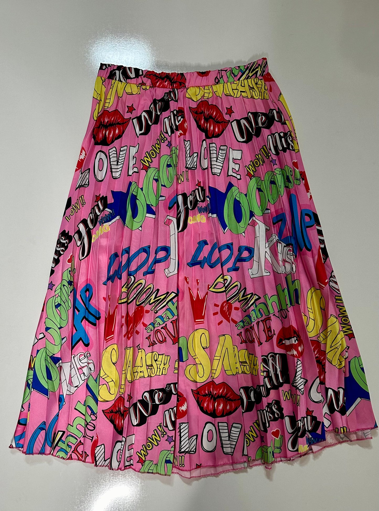 Pow Pop Pleats Midi Skirt