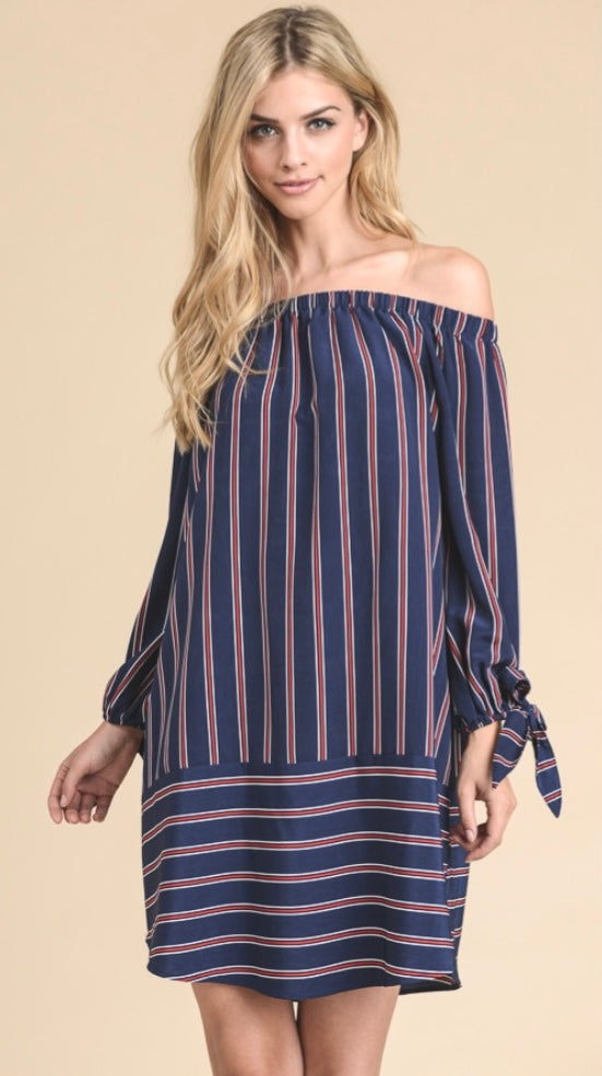 Striped Starlight Short Dress