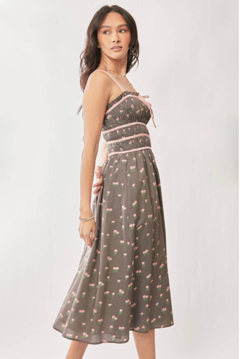 Mocha Bloom Darling Dress