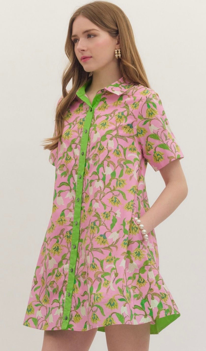 Petals and Prosecco Mini Dress