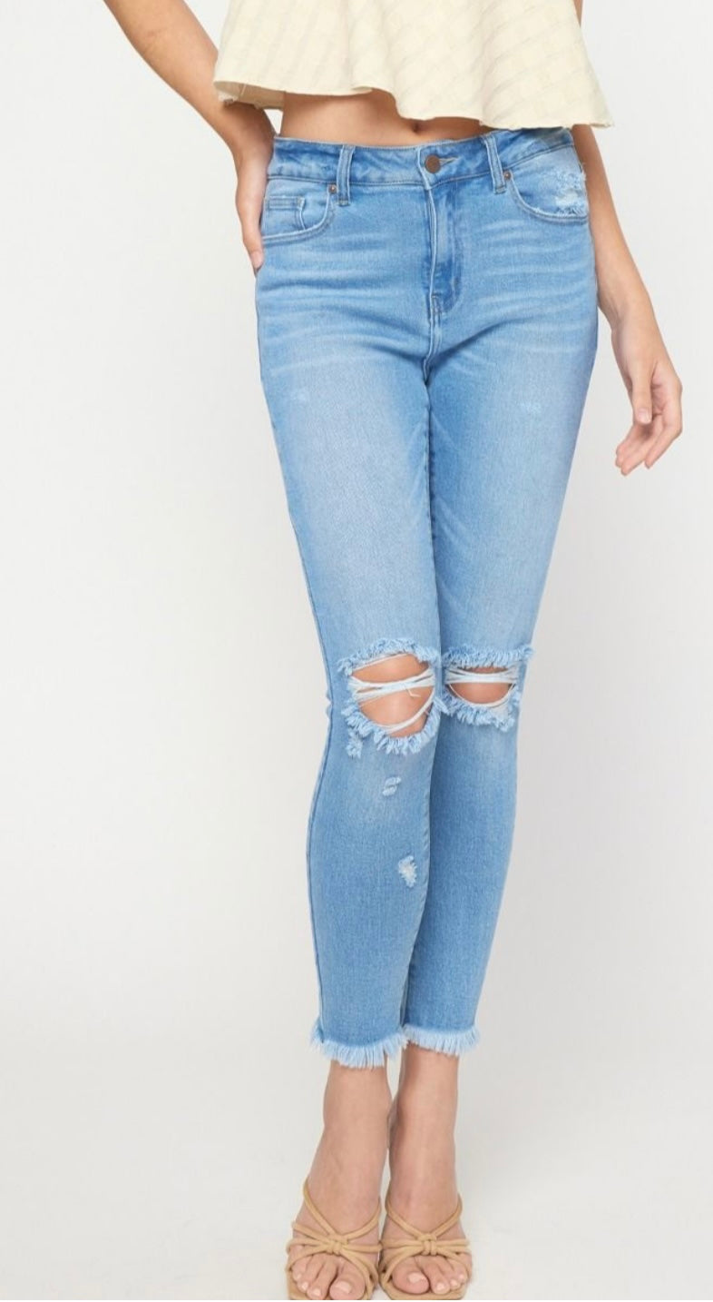 Rebel Blues Distressed Skinny Jeans