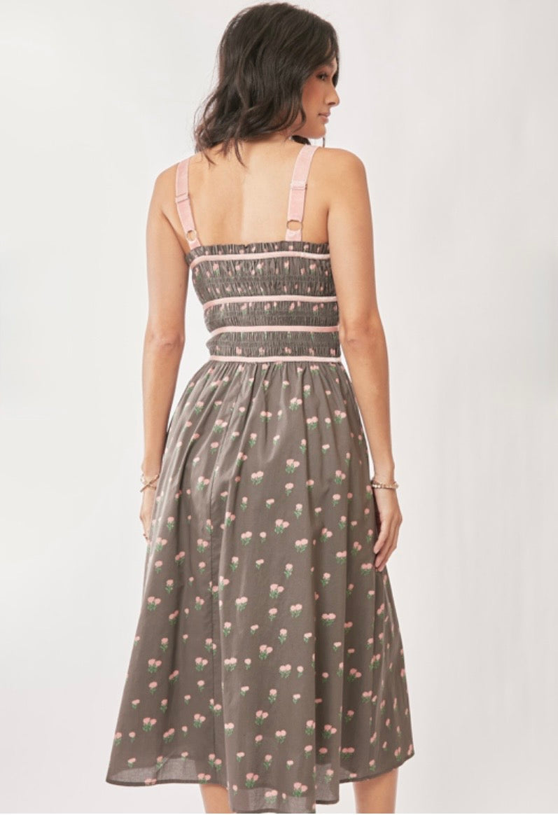 Mocha Bloom Darling Dress