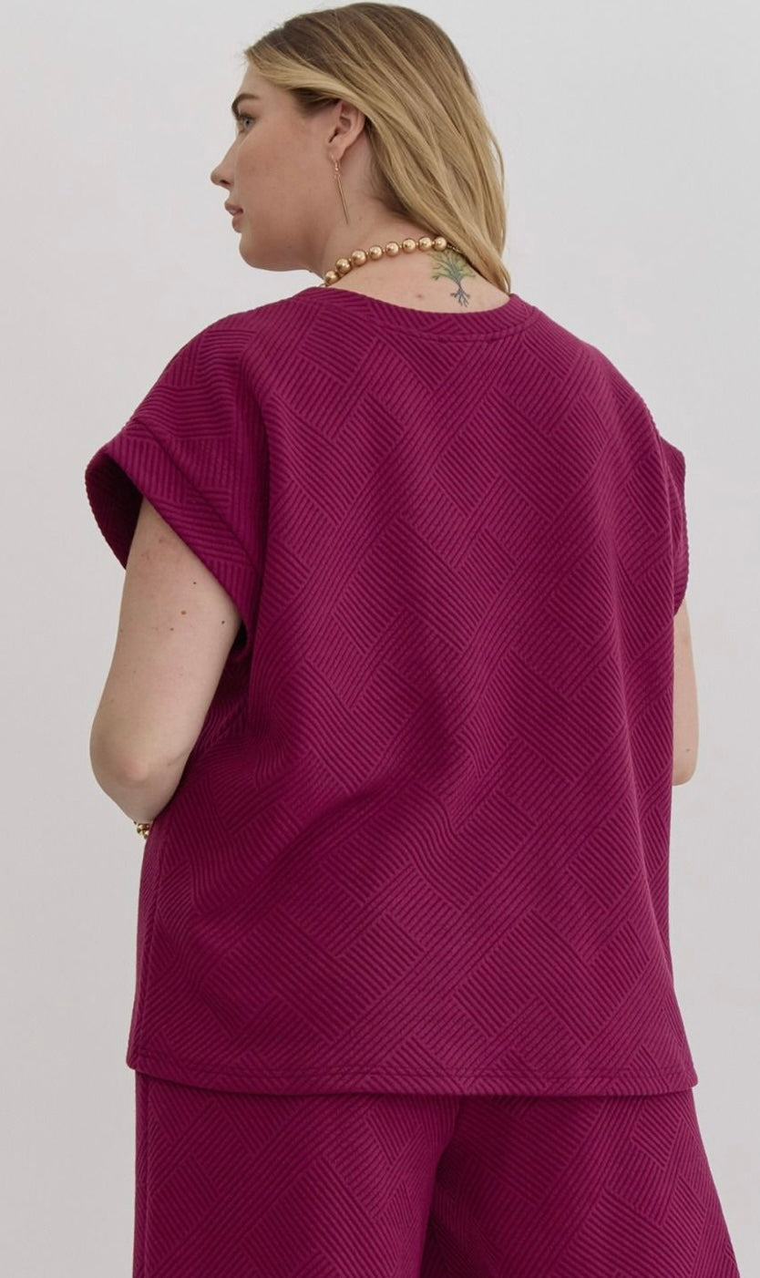 Plum Perfect Lounge Set- Curvy