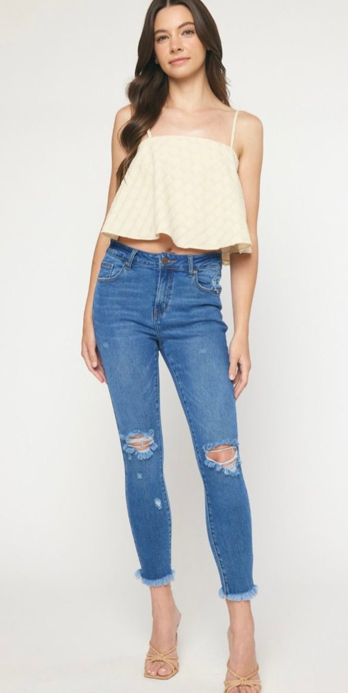 Rebel Blues Distressed Skinny Jeans