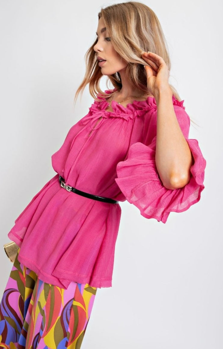 The Blushwave Blouse