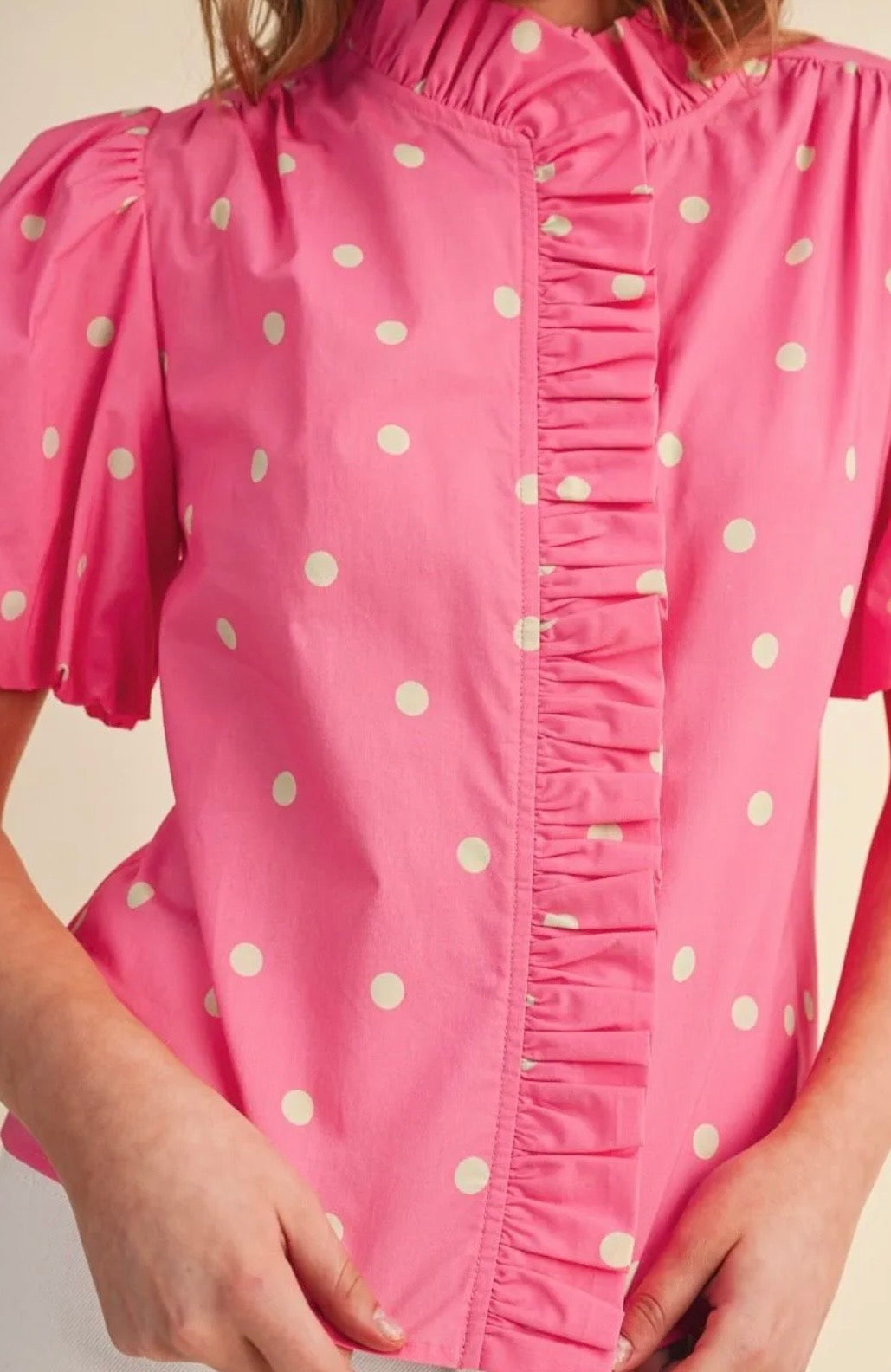 Pink Lemonade Polka Top