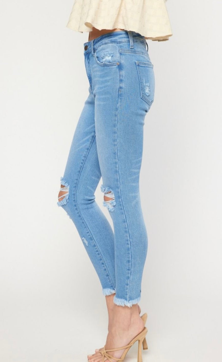 Rebel Blues Distressed Skinny Jeans