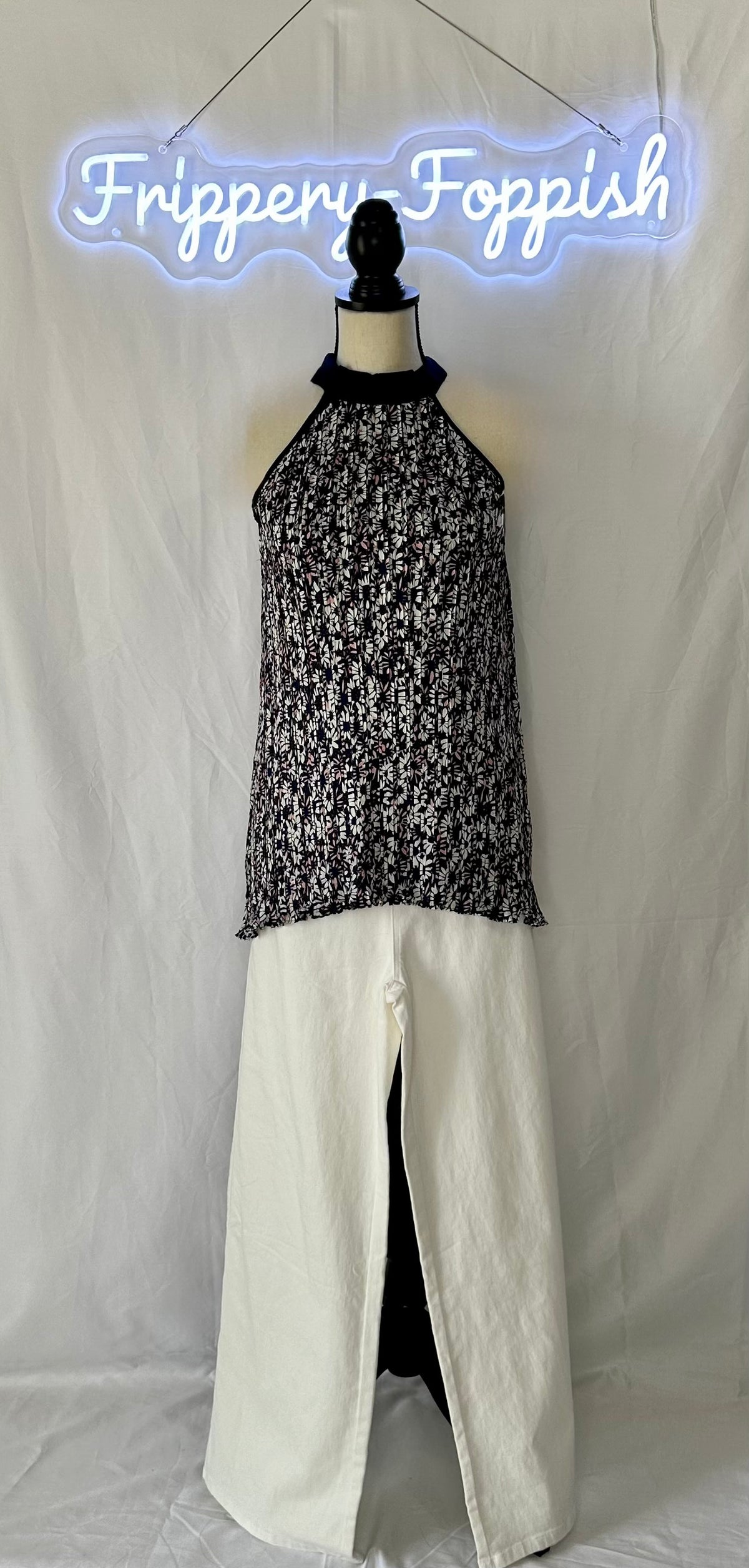 Navy Daze Halter Blouse