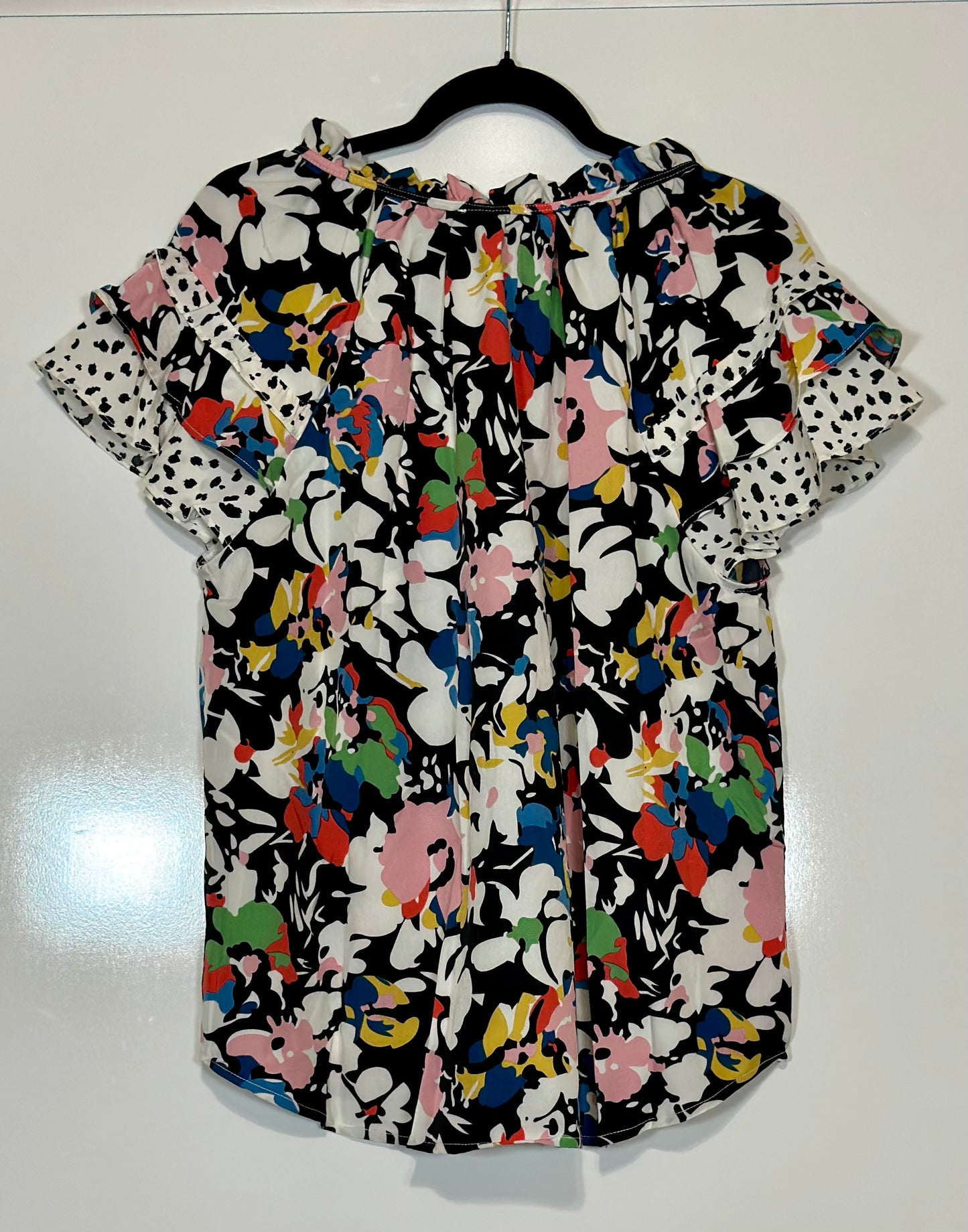 Dalmatian Floral Mix Printed Blouse- Curvy