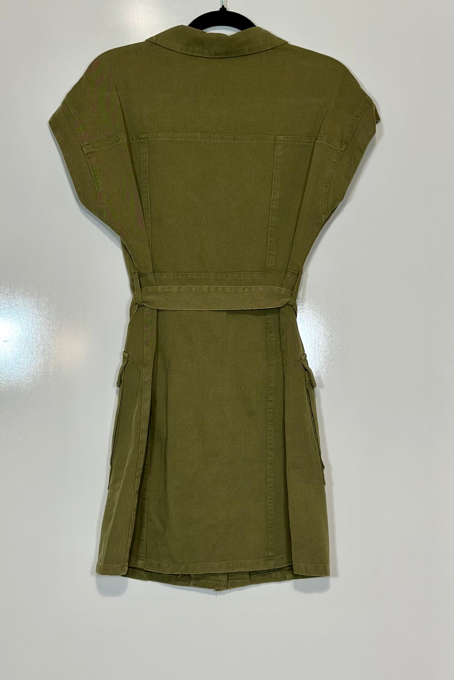 Olive Dream Front Pocket Mini Dress