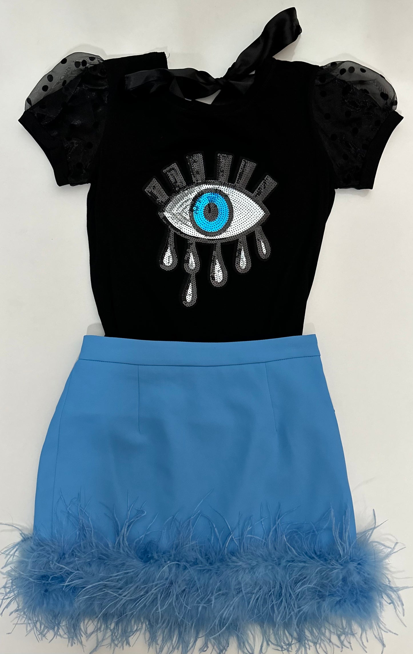 Feather Flirt Mini Skirt