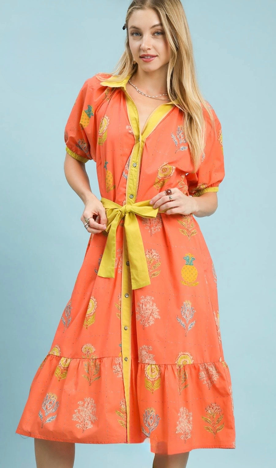  

Sunshine Citrus Midi Dress