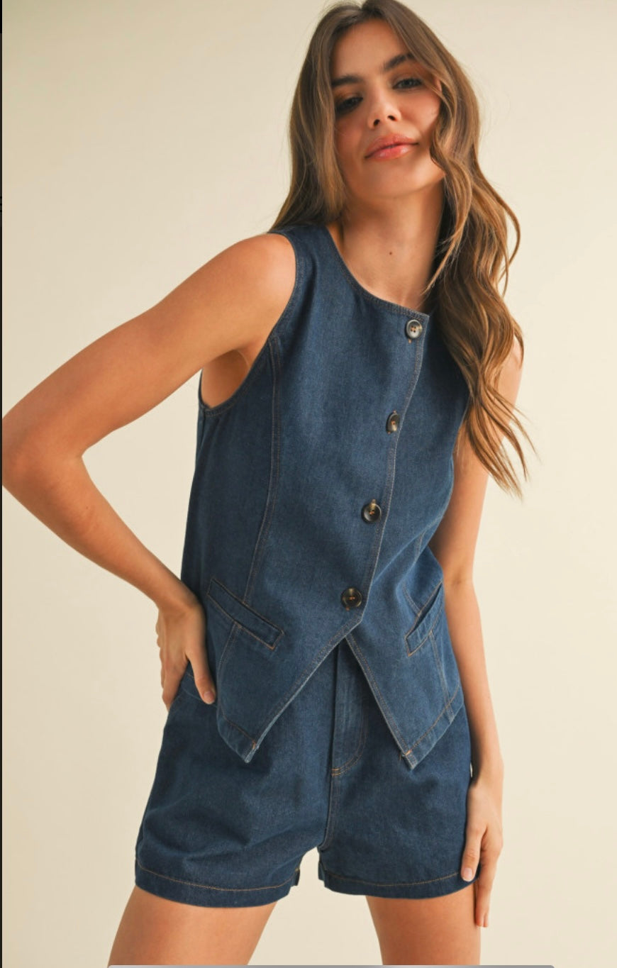 Denim Dazzle Duo Set