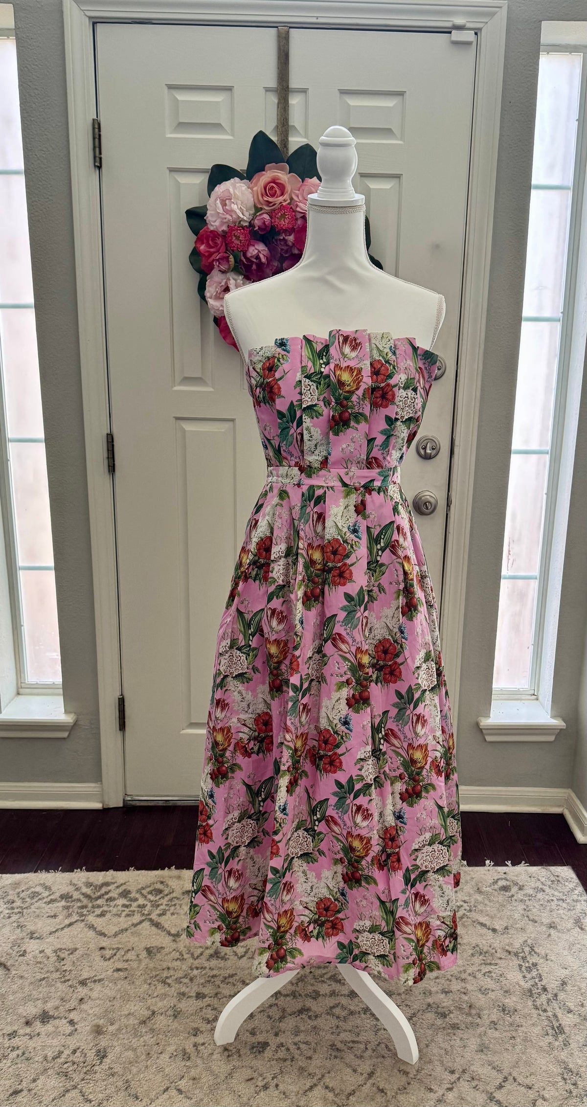 Champagne Garden Soirée Midi Dress
