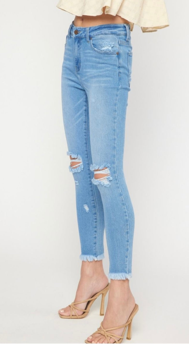 Rebel Blues Distressed Skinny Jeans