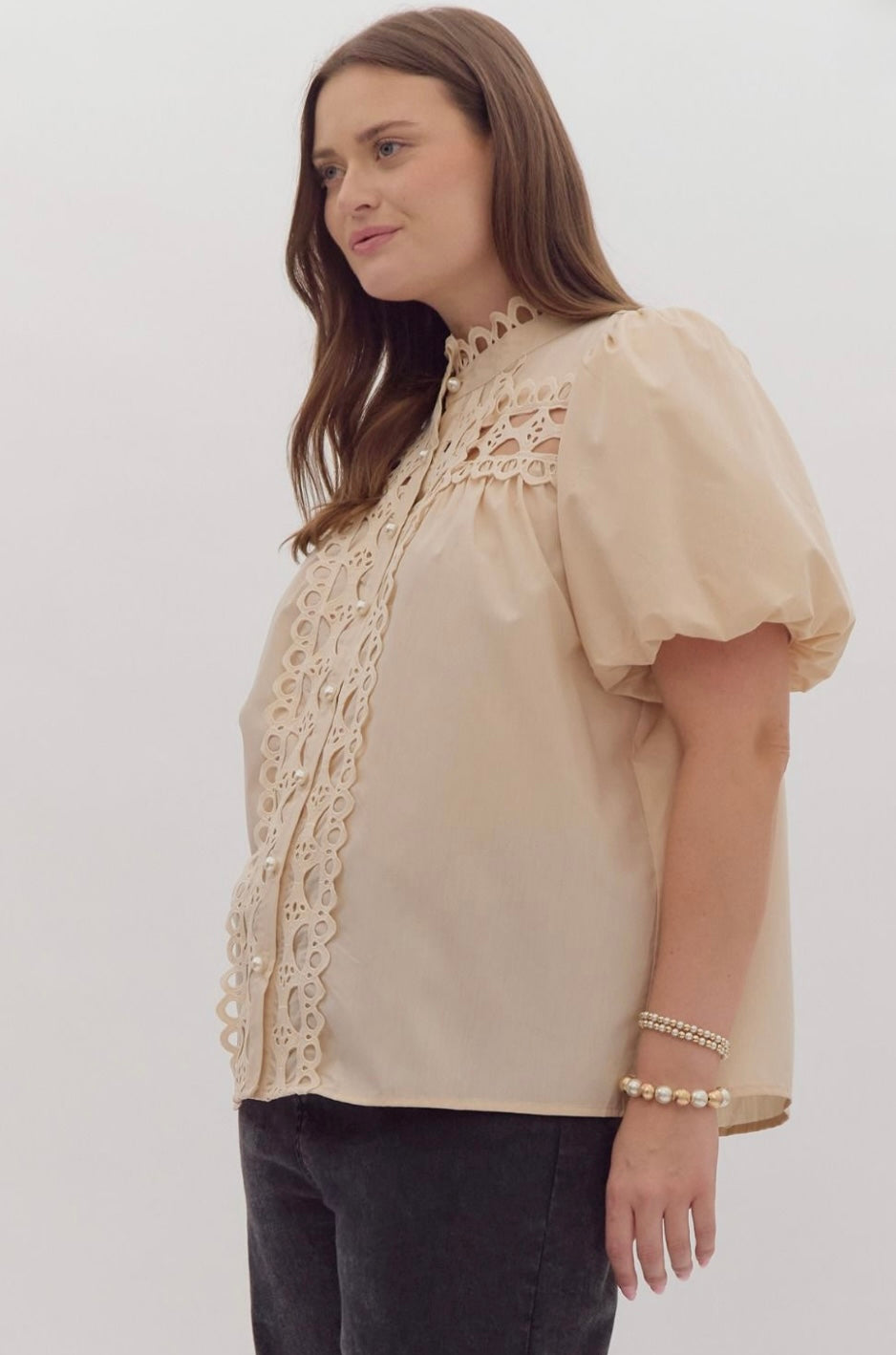 Lace & Luster Blouse Curvy