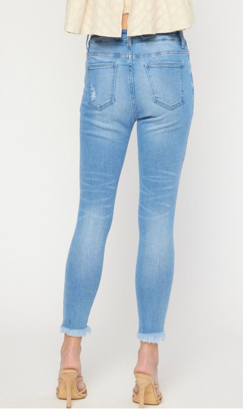 Rebel Blues Distressed Skinny Jeans