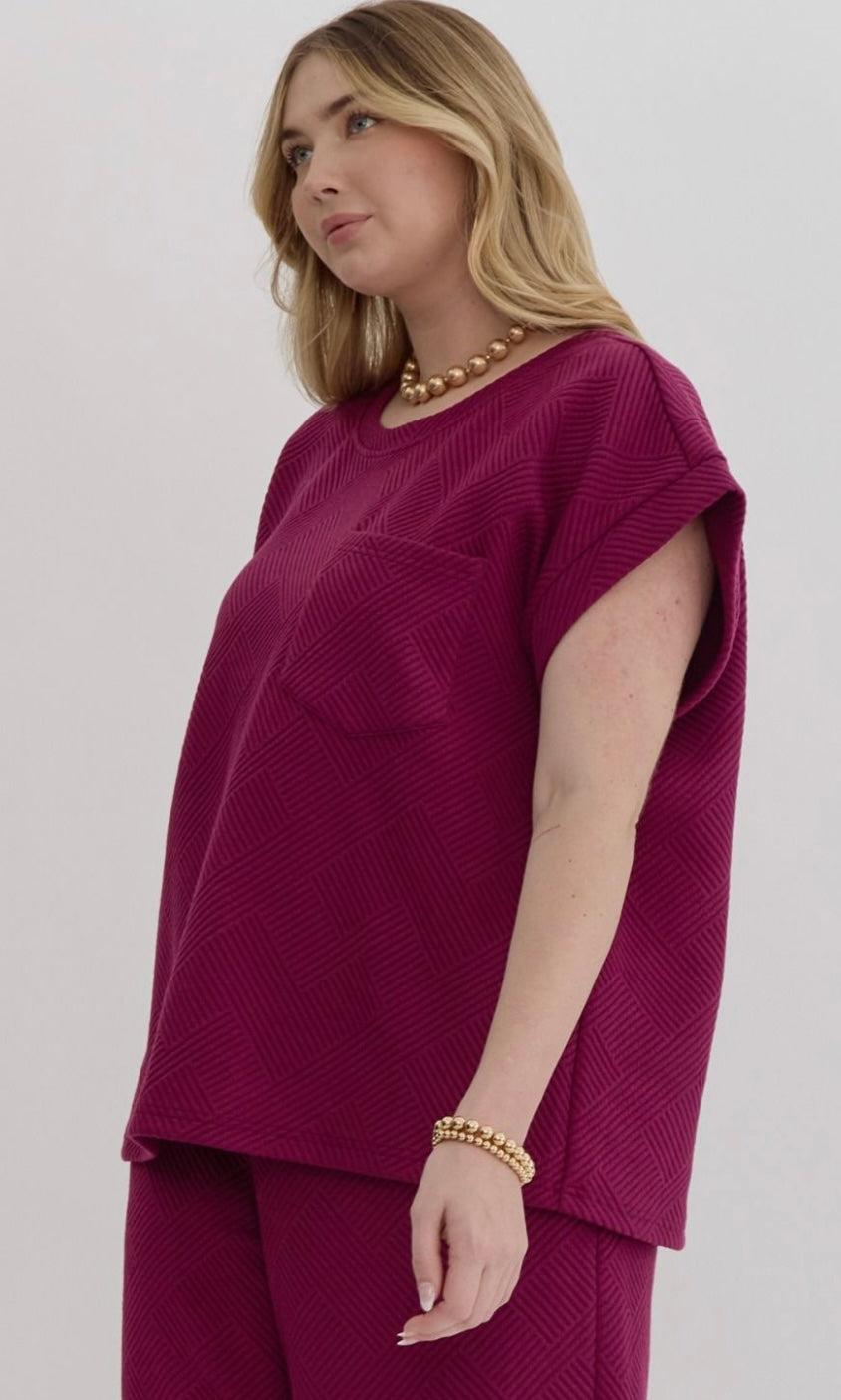 Plum Perfect Lounge Set- Curvy