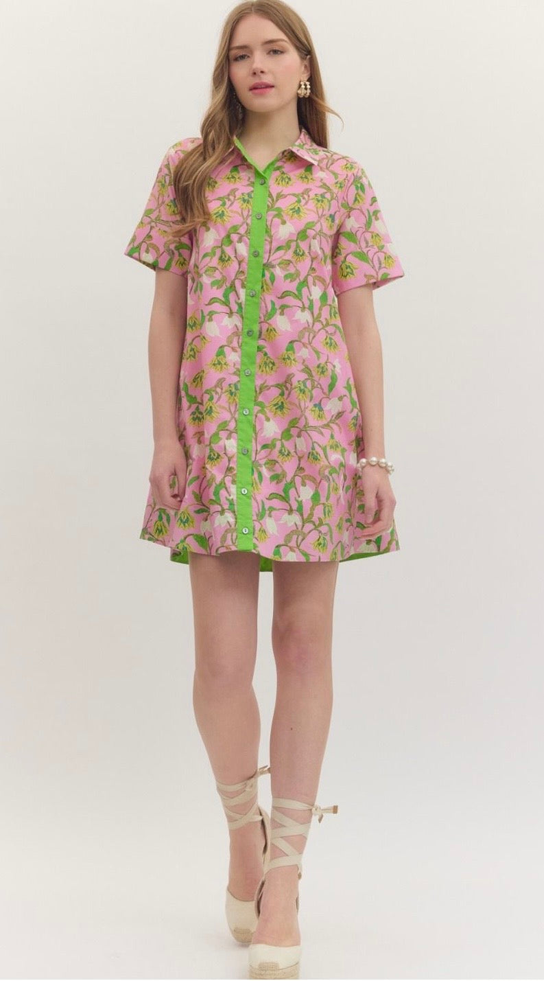 Petals and Prosecco Mini Dress