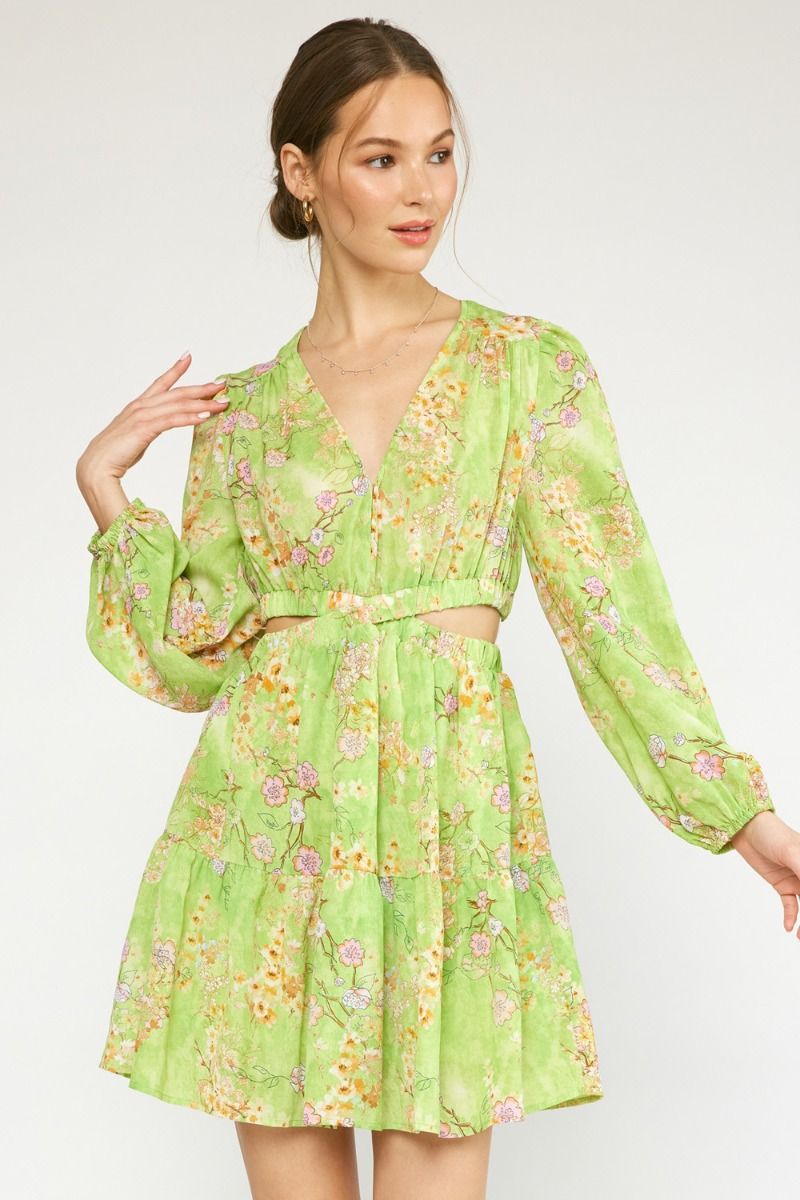 Enchanting Blooms Cut Out Dress