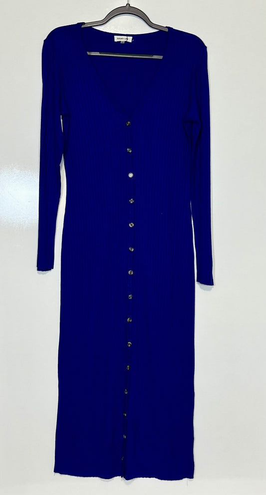 Ribbed Knit Cardigan Dress